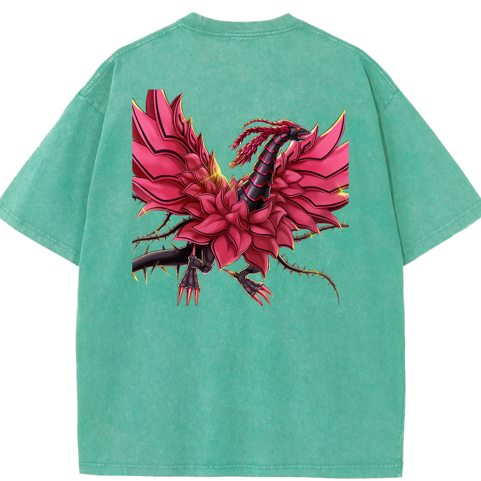 （画像用） 遊☆戯☆王 Yu-Gi-Oh! 綿100% ヴィンテージ風 半袖Tシャツ（背面プリント）
